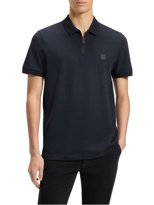 Polo uomo blu in cotone Boss Orange | 50537507404